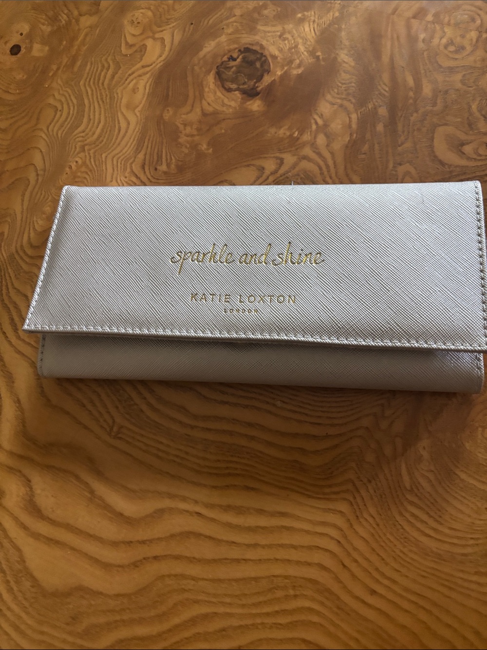 Silver 'Sparkle and Shine' Jewelry Wallet